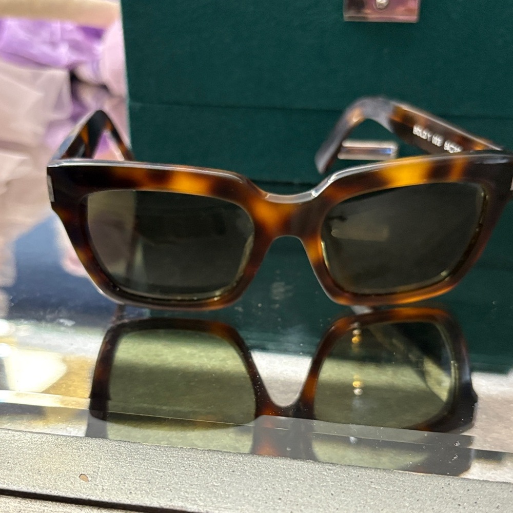 AUTHENTIC YSL Tortoise Shell Square Sunglasses